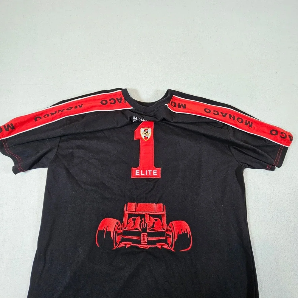 Souvenirs Shop Monaco T-Shirt Mens XXL Black Racing Motor Sport‎ F1 Embroidered